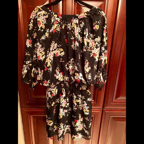 Express - Floral Chiffon Tunic - Size Small - Picture 2 of 6
